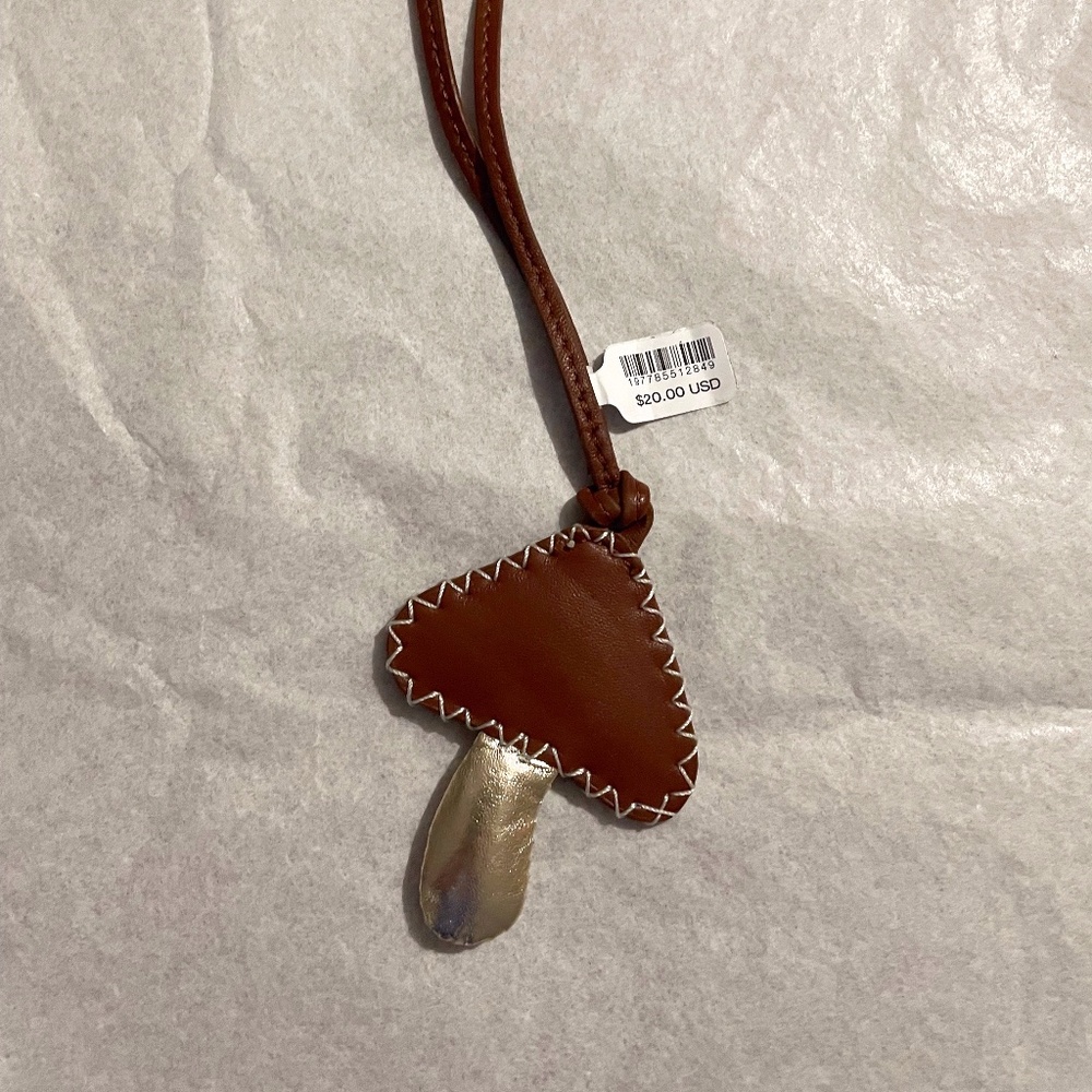 Free People Leather mushroom Bag Charm NWT
